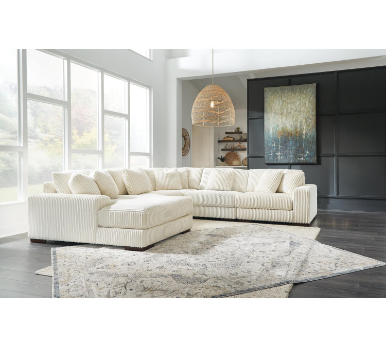 Lindyn 5-Piece Sectional with Chaise - Ivory