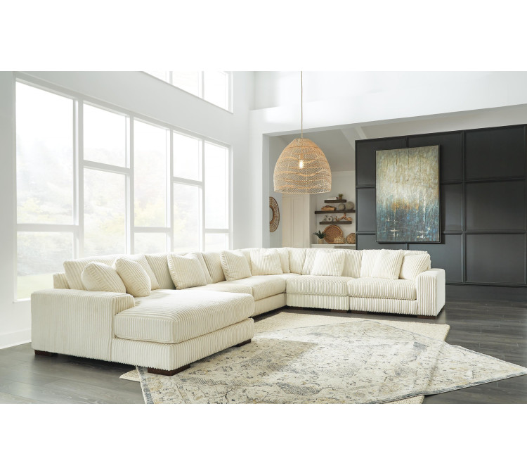Lindyn 6-Piece Sectional with Chaise - Ivory