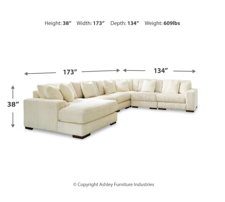 Lindyn 6-Piece Sectional with Chaise - Ivory
