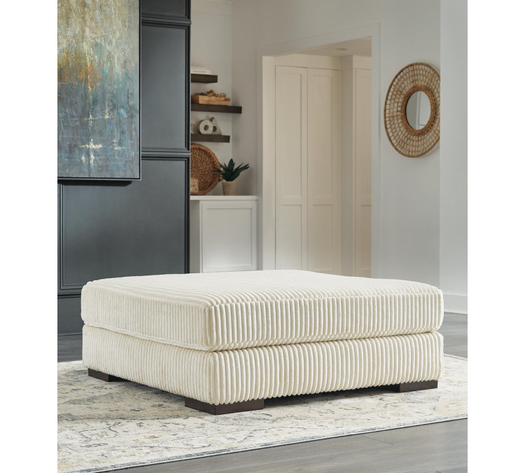 Lindyn Oversized Accent Ottoman - Ivory