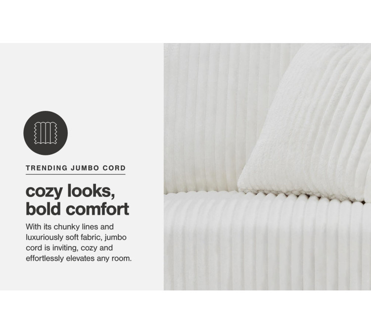 Lindyn Super Chaise - Ivory