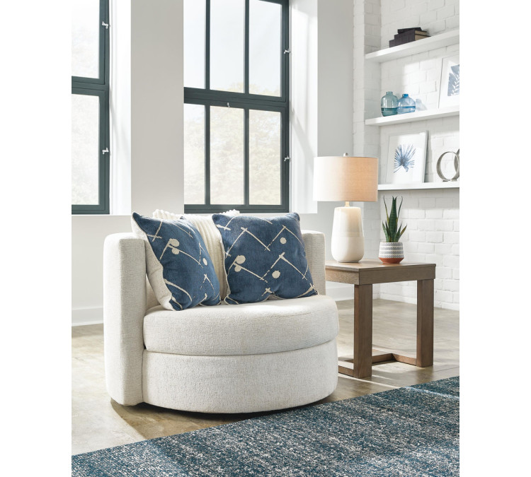 Padova Swivel Accent Chair - Ivory