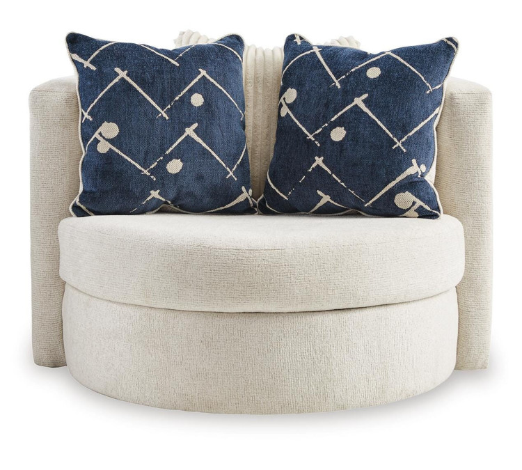 Padova Swivel Accent Chair - Ivory