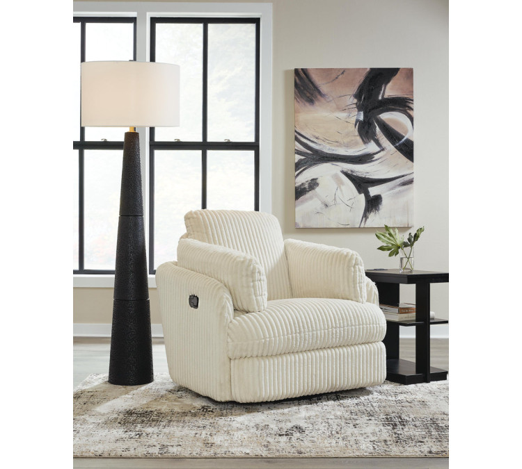 Tie-Breaker Swivel Glider Recliner - Ivory