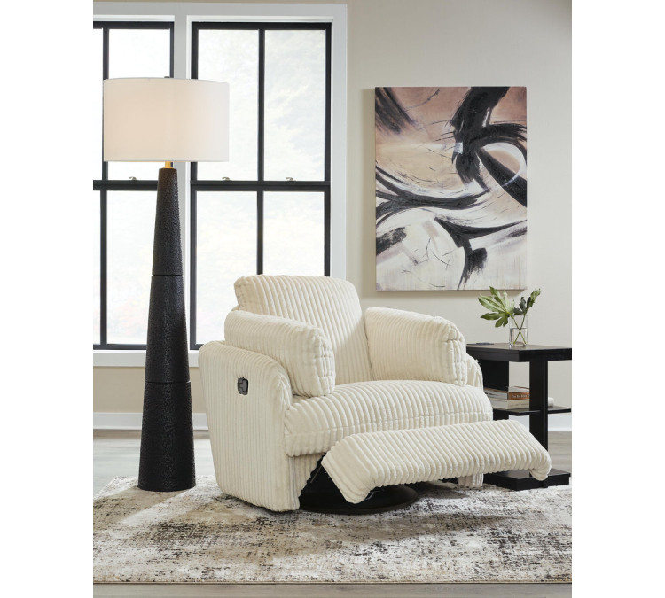 Tie-Breaker Swivel Glider Recliner - Ivory