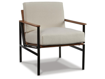 Tilden Accent Chair - Ivory/Brown