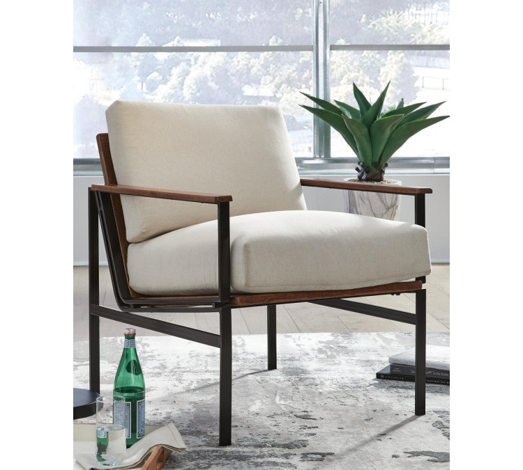 Tilden Accent Chair - Ivory/Brown