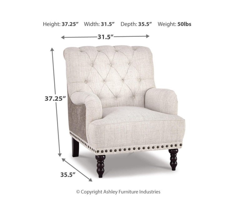 Tartonelle Accent Chair - Ivory/Taupe
