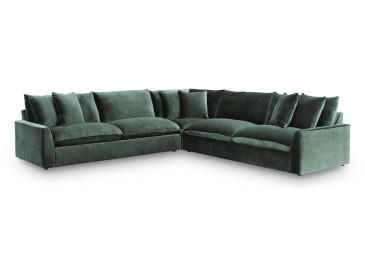 Carriage View 3-Piece Sectional - Jade