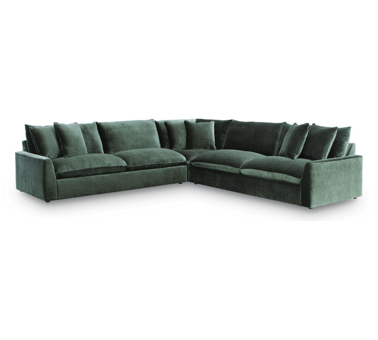 Carriage View 3-Piece Sectional - Jade