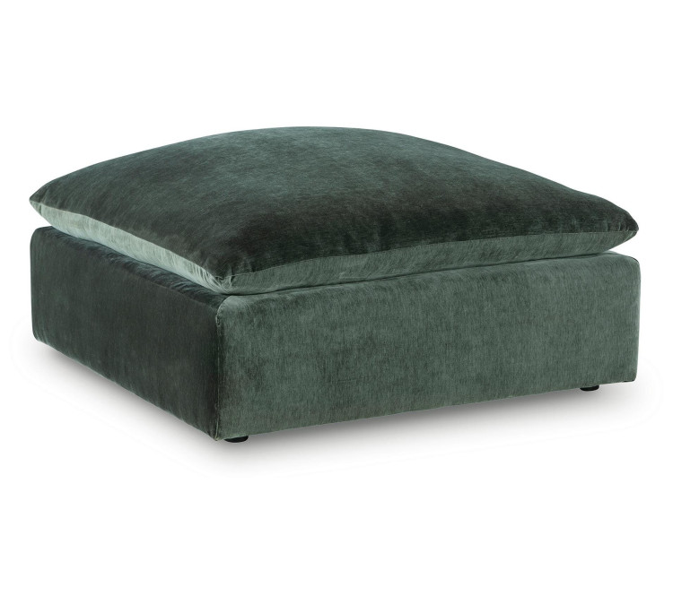 Carriage View Oversized Accent Ottoman - Jade