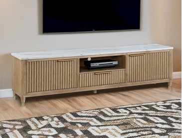 KARA TV STAND - Cerused Natural