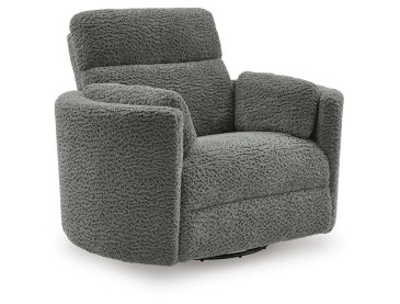 Moonrae Swivel Power Glider Recliner - Lead