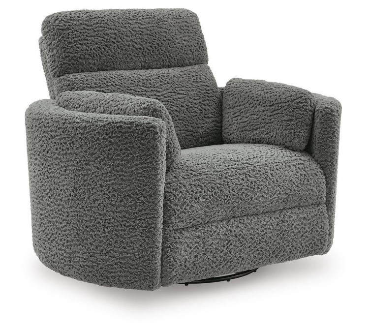 Moonrae Swivel Power Glider Recliner - Lead