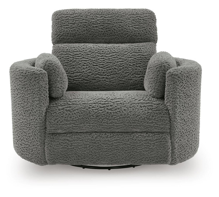 Moonrae Swivel Power Glider Recliner - Lead