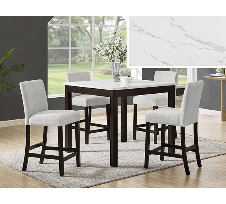 LENNON 5-PC COUNTER HT SET - Brown