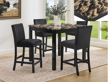LENNON 5-PC CT SET/ GDBK - Faux Marble