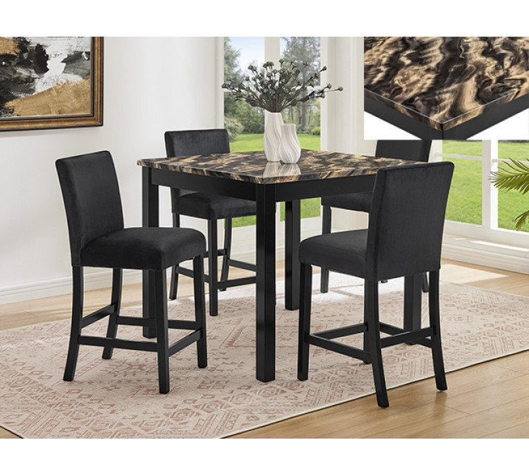 LENNON 5-PC CT SET/ GDBK - Faux Marble