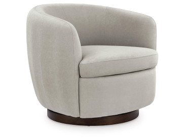 Annbury Swivel Accent Chair - Light Beige