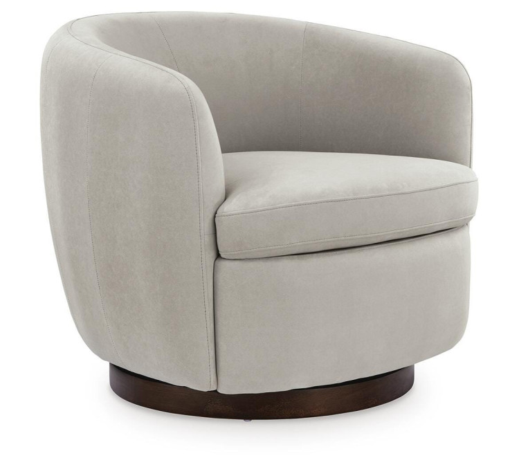 Annbury Swivel Accent Chair - Light Beige