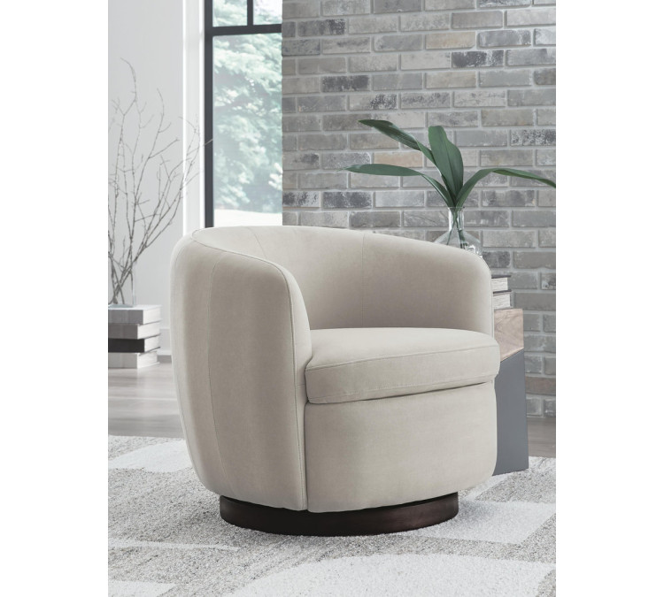 Annbury Swivel Accent Chair - Light Beige
