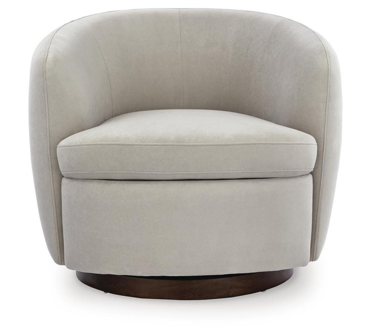 Annbury Swivel Accent Chair - Light Beige