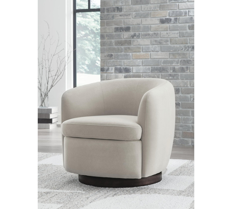 Annbury Swivel Accent Chair - Light Beige