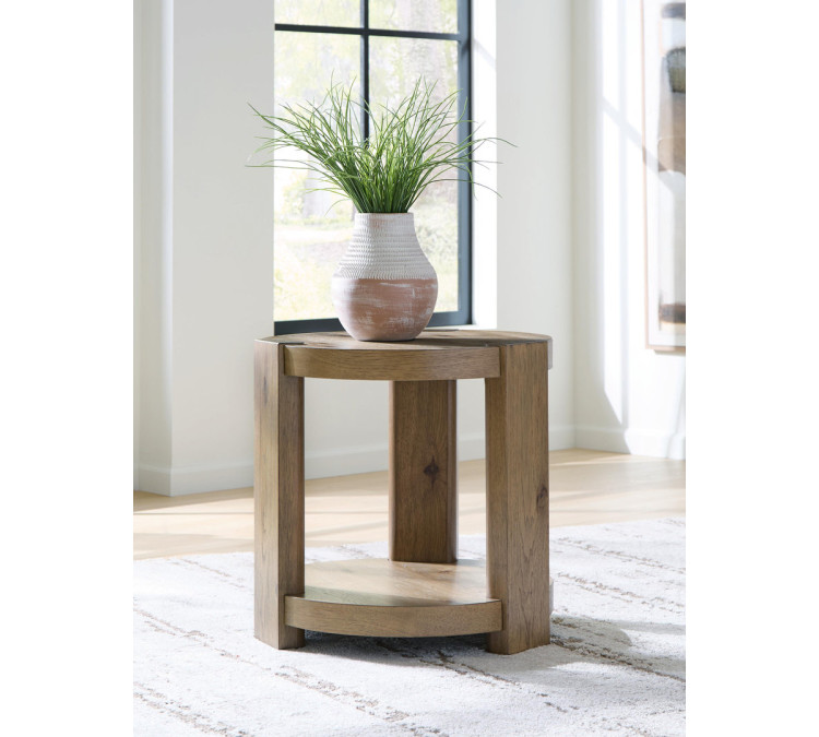 Flangren End Table - Light Brown