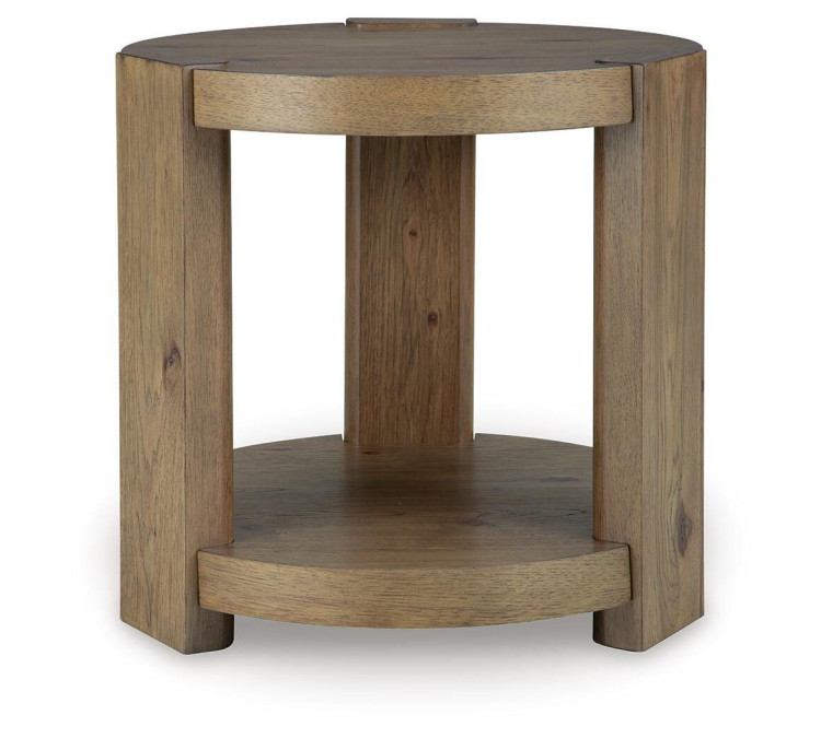 Flangren End Table - Light Brown