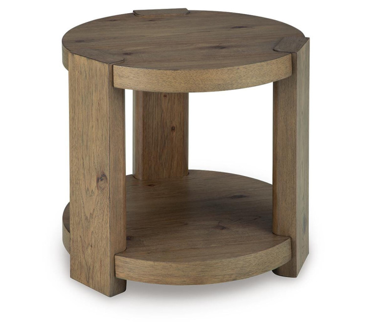 Flangren End Table - Light Brown