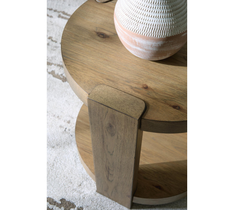 Flangren End Table - Light Brown