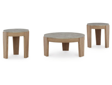 Guystone Table (Set of 3) - Light Brown