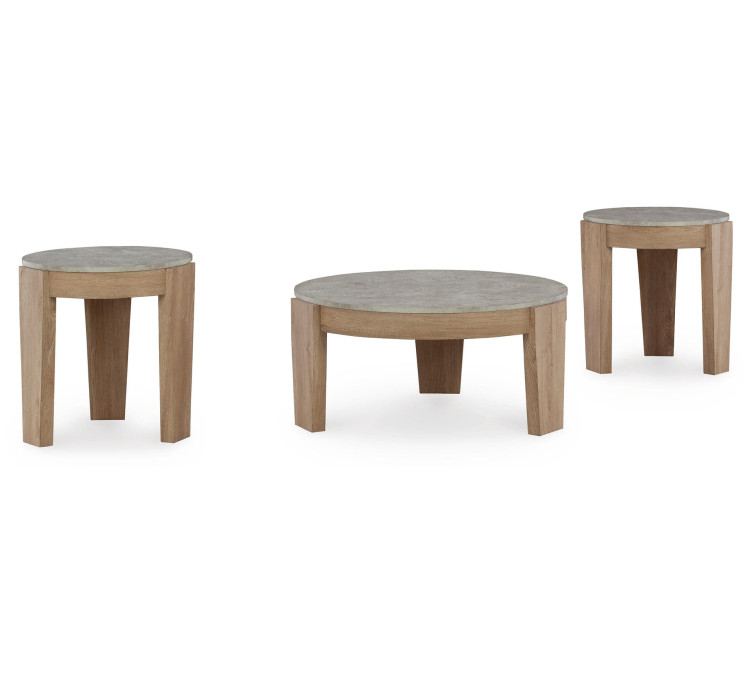 Guystone Table (Set of 3) - Light Brown