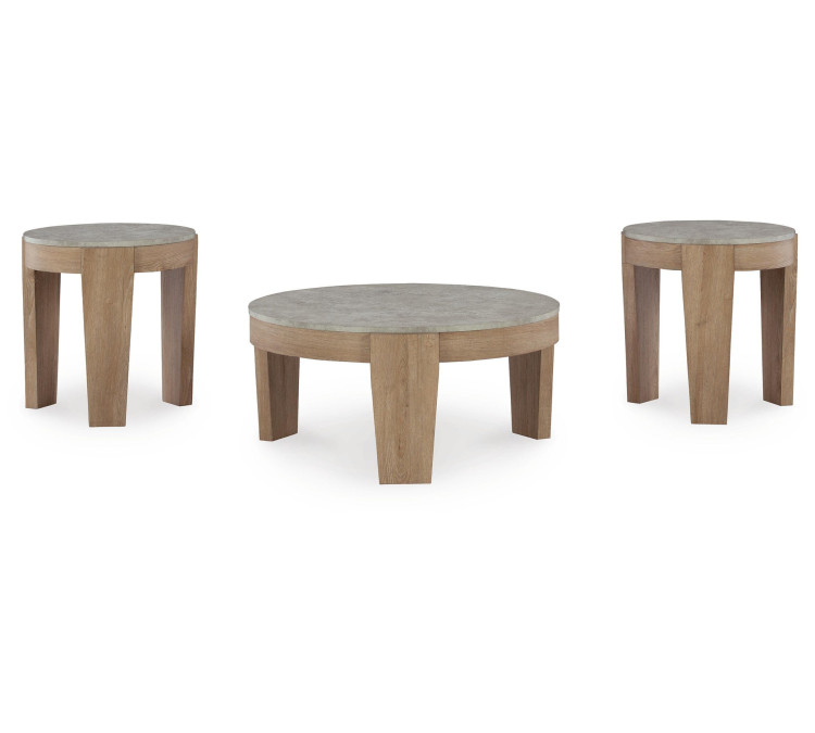 Guystone Table (Set of 3) - Light Brown