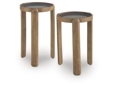 Jossor Accent Table (Set of 2) - Light Brown