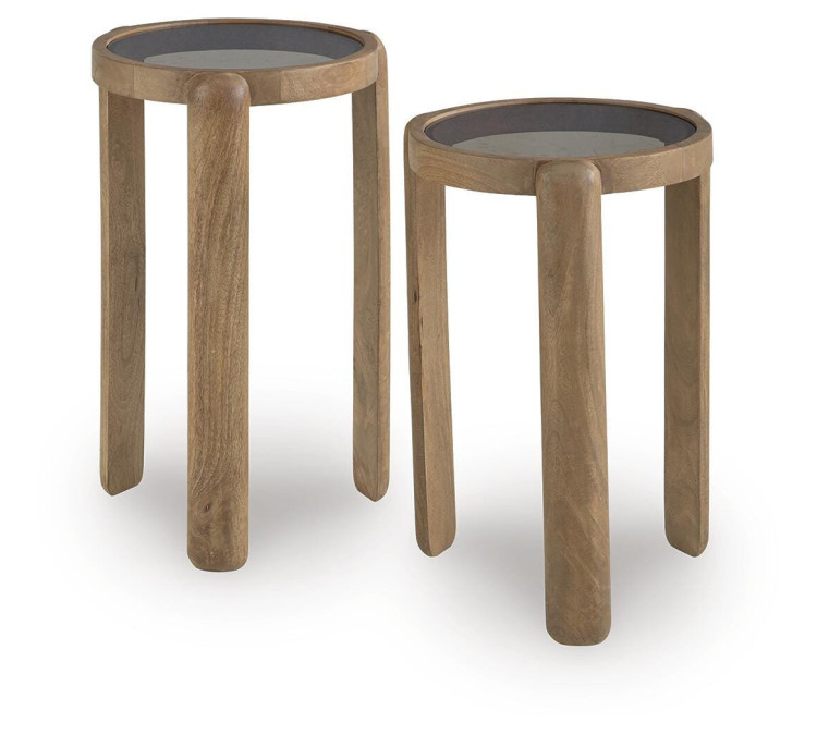 Jossor Accent Table (Set of 2) - Light Brown
