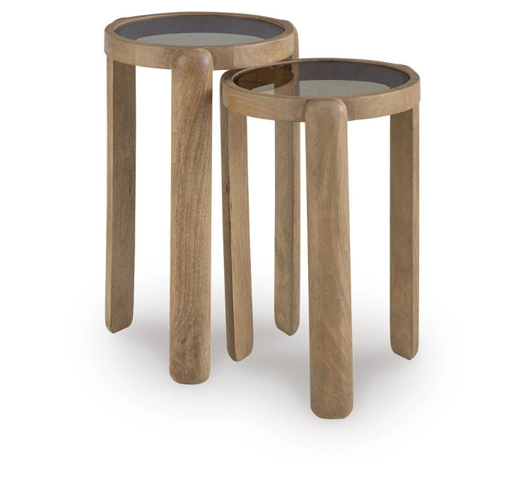 Jossor Accent Table (Set of 2) - Light Brown