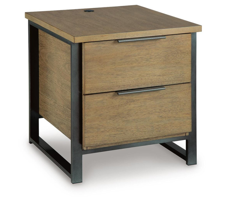 Montia End Table - Light Brown