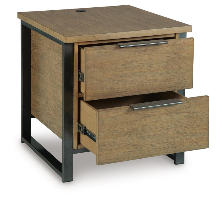 Montia End Table - Light Brown