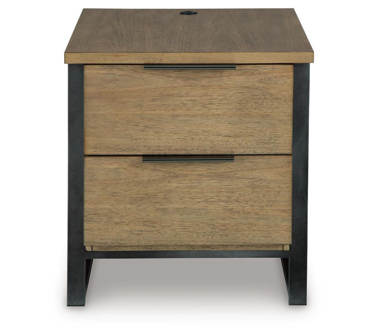 Montia End Table - Light Brown