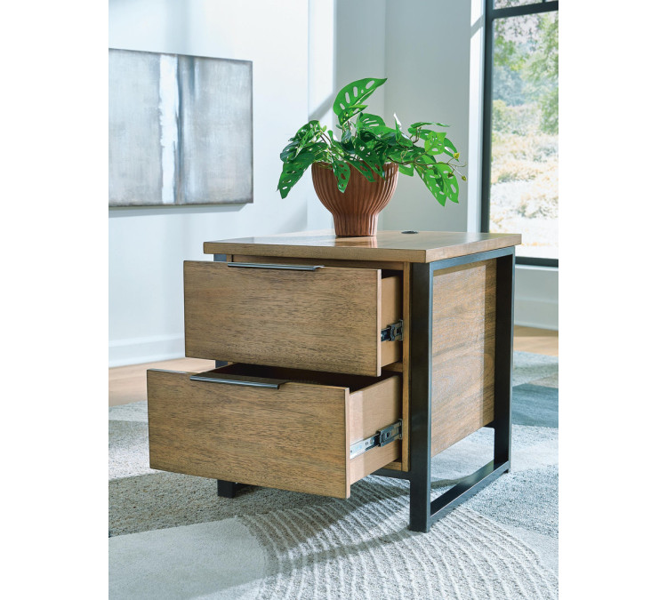 Montia End Table - Light Brown