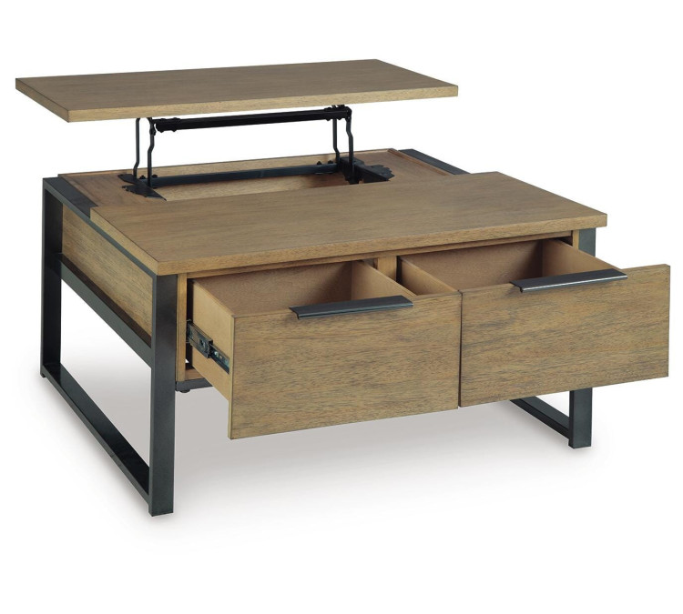 Montia Lift-Top Coffee Table - Light Brown