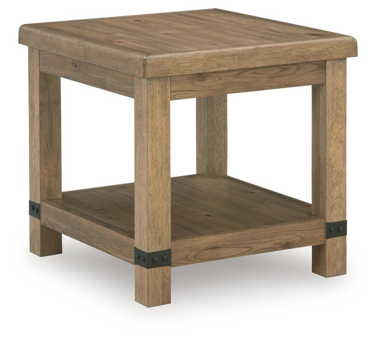 Ridgester End Table - Light Brown