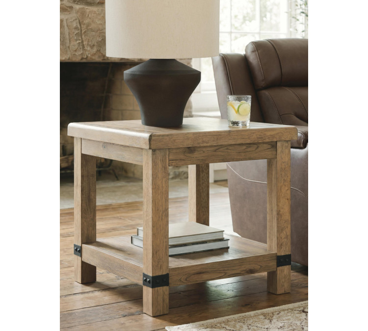 Ridgester End Table - Light Brown