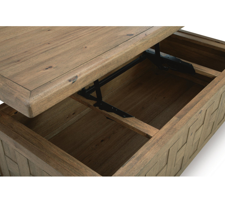 Ridgester Lift-Top Coffee Table - Light Brown