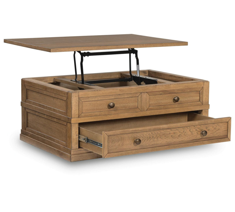 Sharlance Lift-Top Coffee Table - Light Brown
