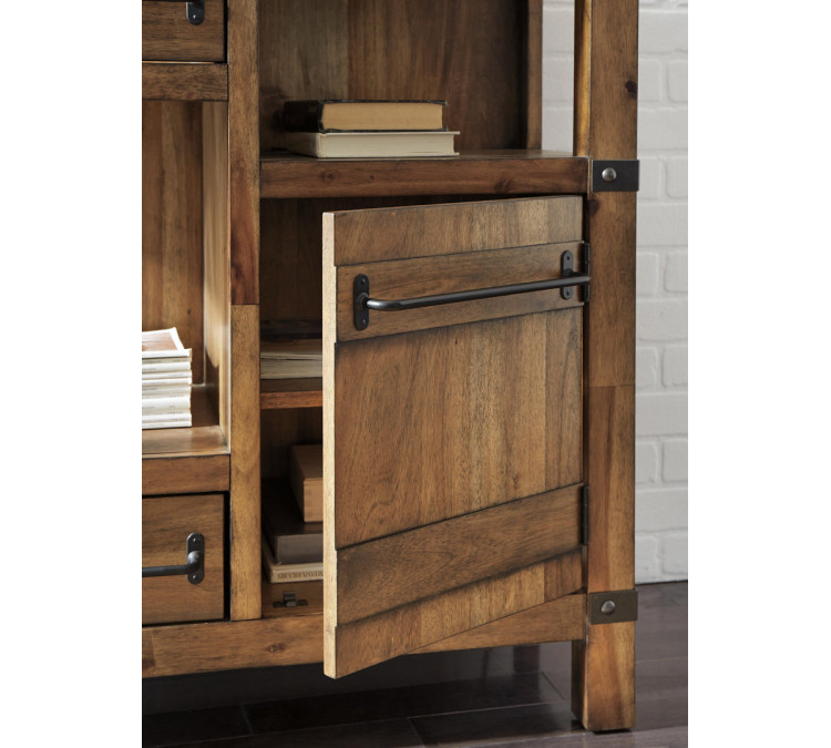 Roybeck Accent Cabinet - Light Brown/Bronze