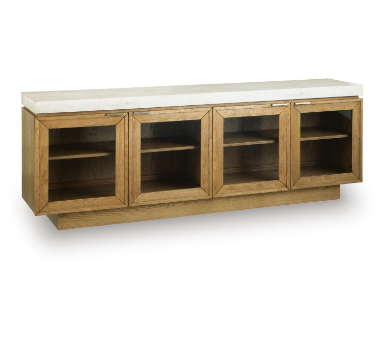 Adanworth Accent Cabinet - Light Brown/Gray