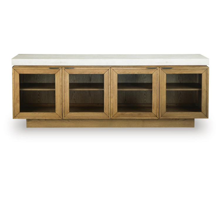 Adanworth Accent Cabinet - Light Brown/Gray