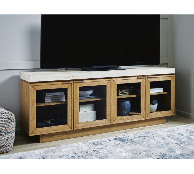 Adanworth Accent Cabinet - Light Brown/Gray
